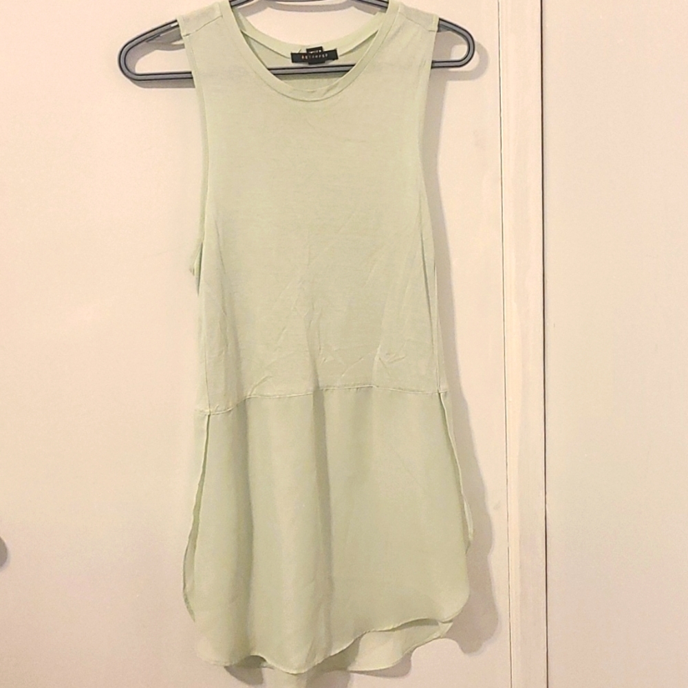 Revamped size M  long thin light green cami/shirt